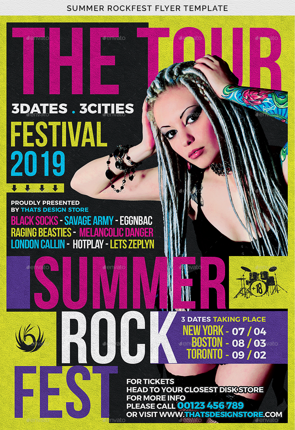 Summer Rockfest Flyer Template, Print Templates GraphicRiver
